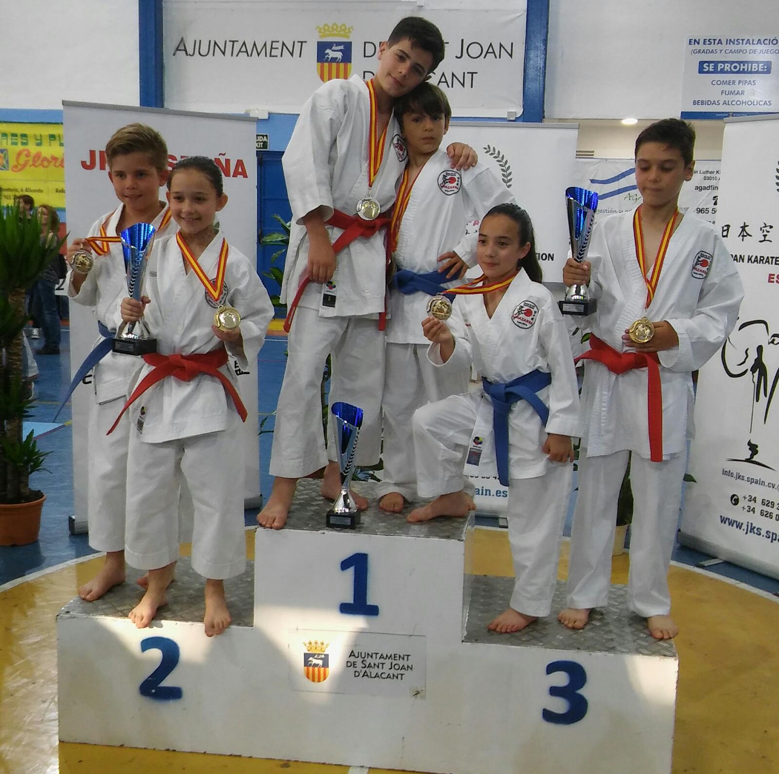 NUEVE PODIUMS : TRES OROS, TRES PLATAS Y TRES BRONCE EN LA COPA DE ESPAÑA JKS